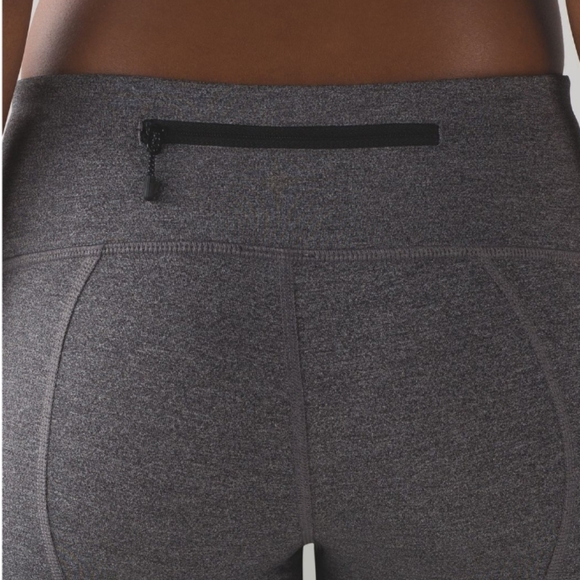 Lululemon Pace Rival Crop 19" Heather Black S4 - Picture 2 of 10